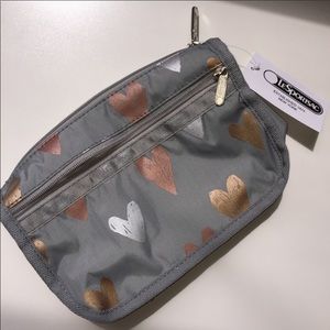 LeSportsac Glimmer Hearts Travel Cosmetic Bag
